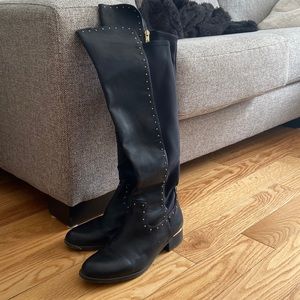 Calvin Klein Cynthia Black Knee High Boots